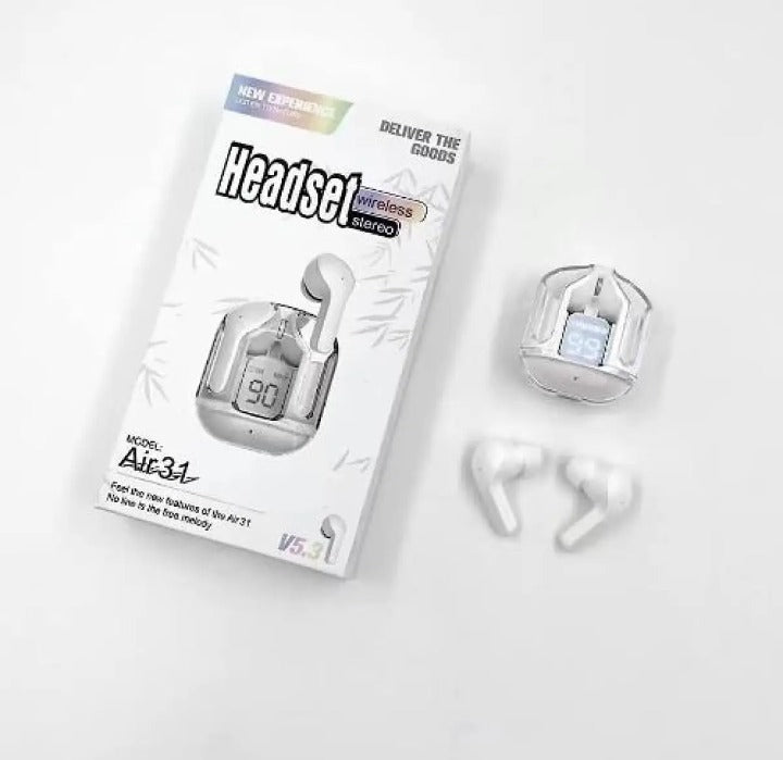 Air31 Earbuds Wireless Crystal Transparent Headset