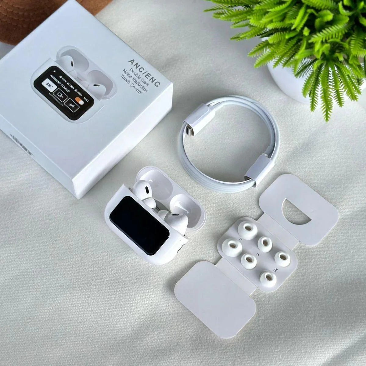 A9 pro Earpods Touch Screen ANC Wireless Headset